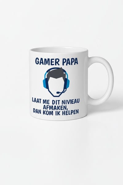 Gamer Papa Mok - Laat Me Dit Niveau Afmaken! Koffiemok voor Gaming Vaders