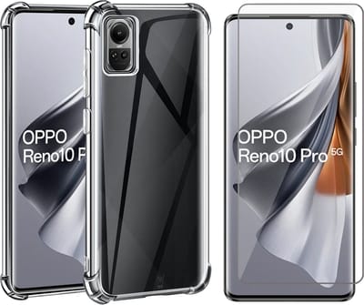 Hoesje geschikt voor Oppo Reno 10 5G / 10 Pro 5G - Screenprotector Glas - Shockproof Transparant