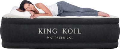 Luxe Queen luchtmatras met ingebouwde pomp - Opblaasbaar luchtbed queensize, dubbel hoog en waterdicht