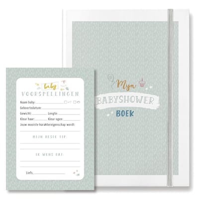 Maan Amsterdam Babyshower boek - inclusief 30 babyshower invulkaarten om in te plakken