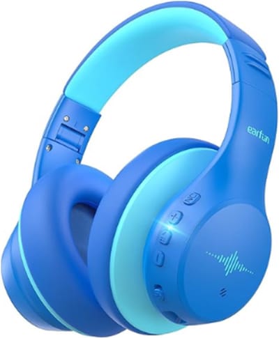EarFun K4 Kids - Draadloze Kinderkoptelefoon - 85 dB Volumebegrenzing - LED Verlichting - 90 uur Batterijduur - Opvouwbaar - Paars