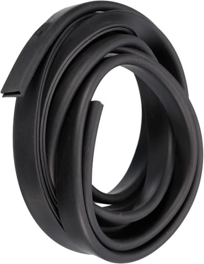 U-kanaalrandafwerking 2,5 m rubberen randstrip voor flexibele randbescherming, autodeurrandbeschermer en glazen rubberen strip voor randen van 1,5-2 mm zwart