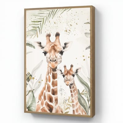 Wandlamp 60x90 cm - Oplaadbaar - Giraffe - Natuur - Kinderen - Dieren - Wandlampen binnen woonkamer - Slaapkamer lamp - Decoratieve nachtlamp - Vloerlamp draadloos