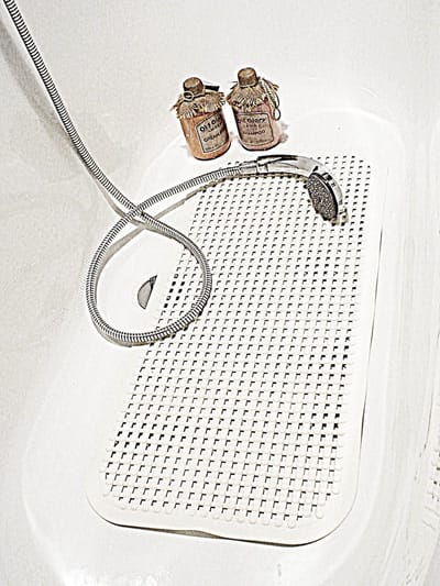 Papillon antislip badmat noppen Wit - 72x35 cm pvc