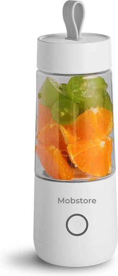 Draagbare Mini Blender - Blender To Go - Blender Smoothie - USB Oplaadbaar - Draadloos - Compact - Mobstore - Smoothies - Fruit - Mixer - Blender - Wit - Coconut White - 350ml