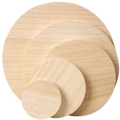 Ronde houten onderzetters voor knutselen en decoratie - Perfect voor thuis DIY projecten