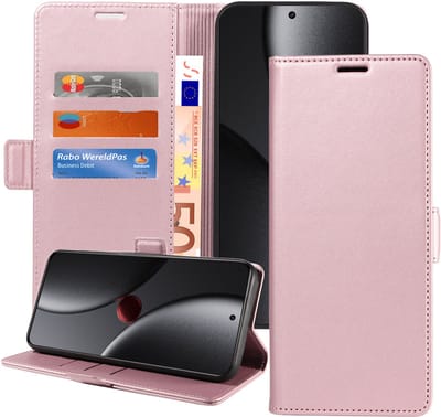 Book Case geschikt voor Xiaomi 15 Ultra Hoesje - Magnetische Sluiting - Portemonnee Rose
