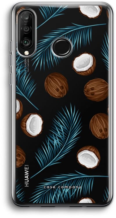 Case Company® - Hoesje geschikt voor Huawei P30 Lite hoesje - Kokosnoot - Soft Cover Telefoonhoesje - Bescherming aan alle Kanten en Schermrand