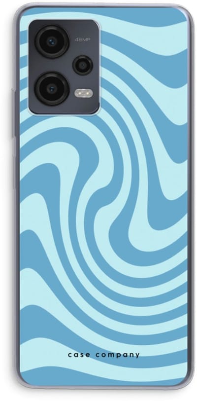 Case Company® - Hoesje geschikt voor Xiaomi Redmi Note 12 hoesje - Swirl Blauw - Soft Cover Telefoonhoesje - Bescherming aan alle Kanten en Schermrand