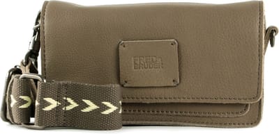 FREDsBRUDER Leren Schoudertas Stines Mini Crossbody Bag Dark Taupe Bruine