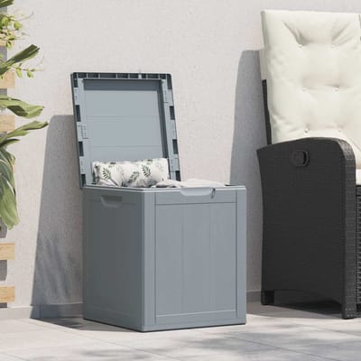 Tuinberging 90 L Grijs PP met Houtachtige Afwerking
