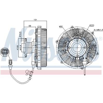 Koppeling, radiatorventilator NISSENS 86164