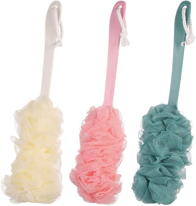 Allecto - Badborstels met Lange Handgreep - Exfoliërende Doucheborstels - Set van 3 - Verzorging - Douche - Lichaam - Hygiëne