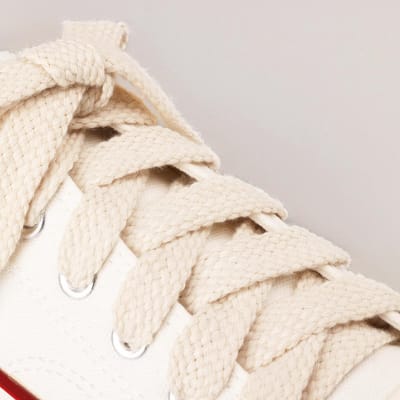 Dailygoods - Olukssck Schoenveters, plat, 2 paar, 100% katoen, duurzaam, 12 mm breed, voor sneakers, sportschoenen