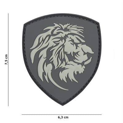 101 Inc Embleem 3D Pvc Nederlandse Leeuw Grijs  1096