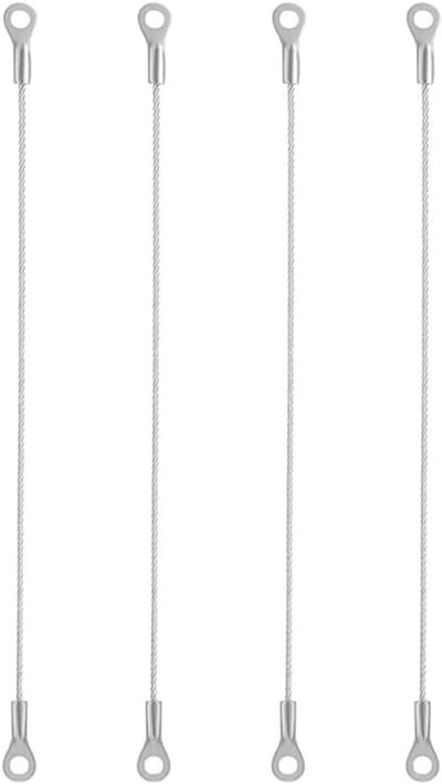 Deurkabel Kast - Scharnierbegrenzer Staalkabel - Kastdeur Beveiliging - Flexibele Openingshoek - 20 cm - Zilver