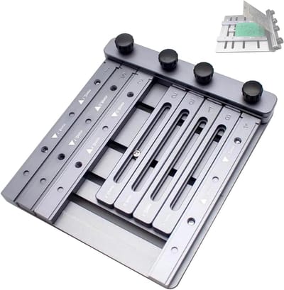 Mini Soldeerprinter - Printplaat Zeefdruk - Precisie Solderen - CNC Aluminium Precisie - 109x135 mm Sjabloon - Zilver