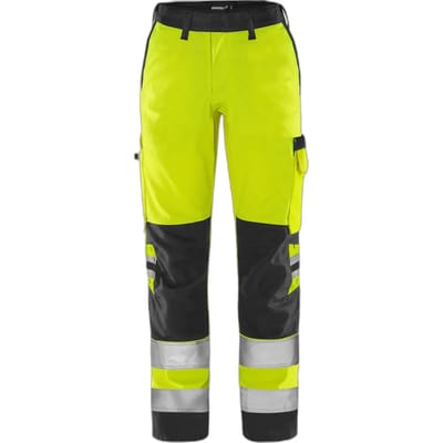 Hoog zichtbaarheid werkbroek klasse 2 dames Fristads Green 2642 GPLU
