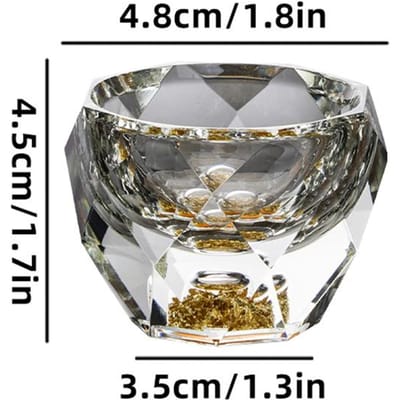 1 STuks 50ML Kristallen Wijnglazen Facet Ontwerp voor Whisky Zwarte Thee Dubbele Bodem Glas Ingelegd met Goudfolie of Turkoois Drinkgerei voor Thuis 50ml