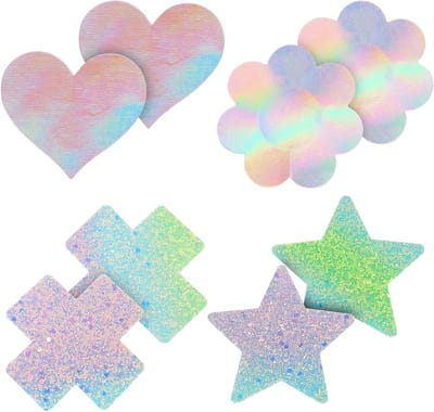 Zelfklevende Nipple Covers - Persoonlijke Satijnen Bloemen Stickers voor een Sexy en Onzichtbare Look - 4 Paar
