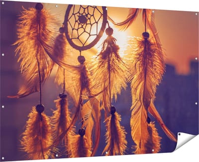Gards Tuinposter Amulet van de Indianen - Symbool - Ketting - 180x120 cm - Tuindoek - Tuindecoratie - Wanddecoratie buiten - Tuinschilderij