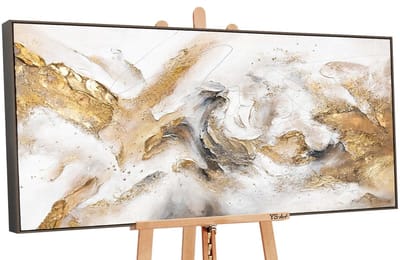 Canvas schilderij groot handgeschilderd samenklank abstract muzikaal – YS-Art Gallery – Harmonische wanddecoratie voor woonkamer – Modern schilderij voor kantoor en hal