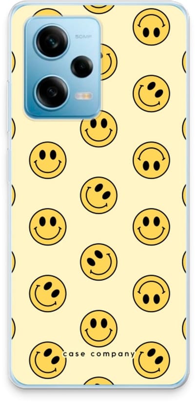Case Company® - Hoesje geschikt voor Xiaomi Redmi Note 12 Pro 5G hoesje - Smiley N°2 - Soft Cover Telefoonhoesje - Bescherming aan alle Kanten en Schermrand