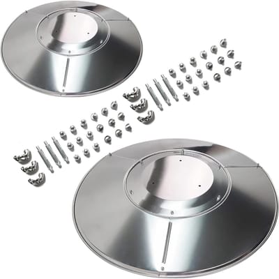 Terrasverwarmer reflector - Hittereflector schild - Buitenverwarming reparatie - Universele pasvorm - 2 eenheden - Zilver