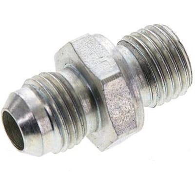 JIC  Dubbele Nippel M14 X 1.5 X UNF 9/16''-18 Staal NBR 275bar [2 Stuks]