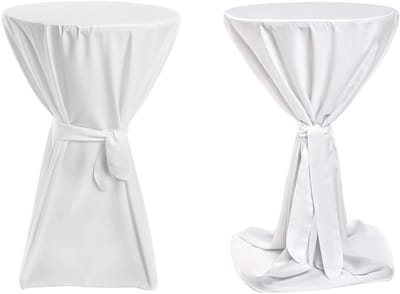Premium Statafelhoezen voor Bistrotafels en Bartafels - Tafelbekleding Wit Ø 70cm