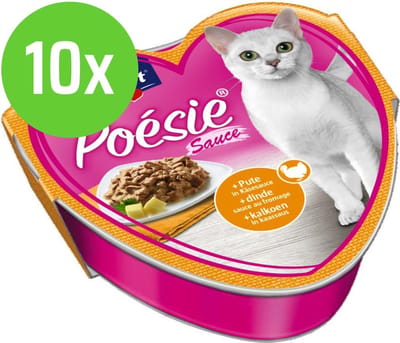 10x Vitakraft Poésie kalkoen & kaas sauce, 85 gram