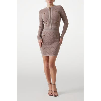 GUESS Marciano By Hermione Chenille Zi Silk Taupe Taglia: XS | Outlet | Donna | Nero