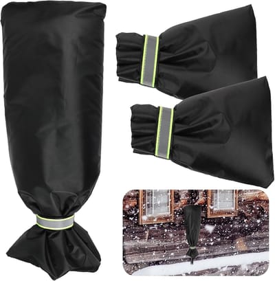 3 Pcs Outdoor Faucet Covers for Winter Frost Protection, 2 Sizes Faucet Cover Socks Reusable Outdoor Faucet Cover Insulated Water Faucet Covers for Outdoor