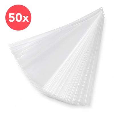 Knaak Uitdeelzakjes Transparant - 13x25 cm - 50 Stuks - Cellofaanzakjes - Kinderfeestje