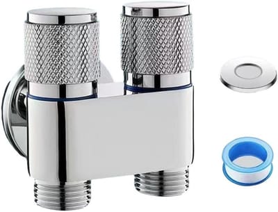 Hoogwaardige Dubbele Hoekstopkraan voor Wastafel en Toilet - Waterregelklep