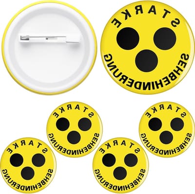 Set van 4 Blinde Signalen met Klem - Visuele Hulp voor Blinden en Slechtzienden, Inclusief Braille en Slogans voor Familie en Vrienden