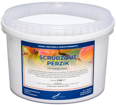 Scrubzout Perzik 5 KG - Hydraterende Lichaamsscrub