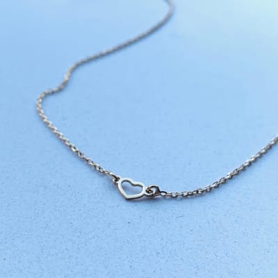 Collier hart goudkleurig AG925