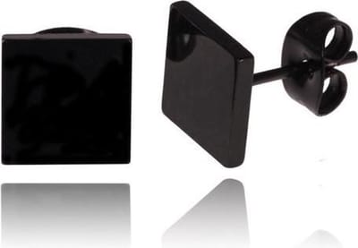 Zwarte Stud oorbellen LGT Jewels 4mm