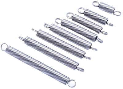 Trekveren RVS - Dubbele spiraal - Mechanische toepassingen - Constante prestaties - 8 stuks - Zilverkleurig
