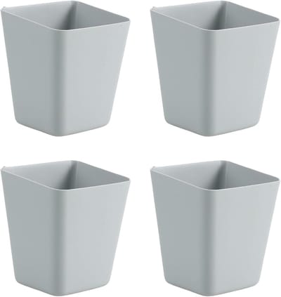 4 stuks kunststof hangmand voor de keuken, kleine multifunctionele hangmand, glashouder om op te hangen, wandopbergmand van kunststof, pennenhouder om op te hangen