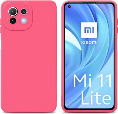Cadorabo Hoesje geschikt voor Xiaomi Mi 11 LITE (4G / 5G) / 11 LITE NE in FLUID ROOD - Beschermhoes gemaakt van flexibel TPU silicone Cover Fluid Case