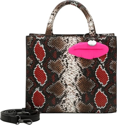 BUFFALO Handtas Schoudertas Fancy Snake Big Boxy Collection Shopper Pink Veelkleurig