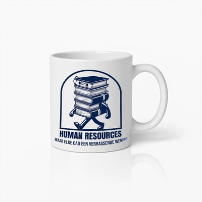 Grappige Human Resources Mok – Koffiebeker met HR Grap – Perfect Cadeau voor Collega’s en Kantoormedewerkers