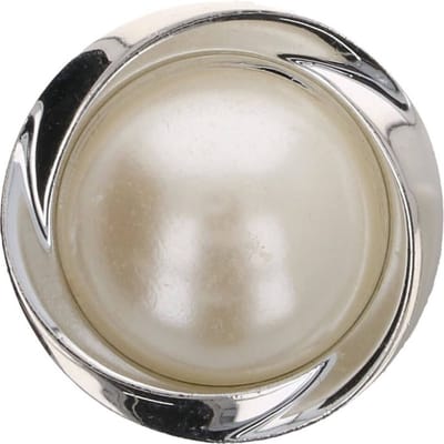 Knoop Kunststof - Parel - 17,5 mm - 10 stuks - Button - Achtersteekknoop - Zilver