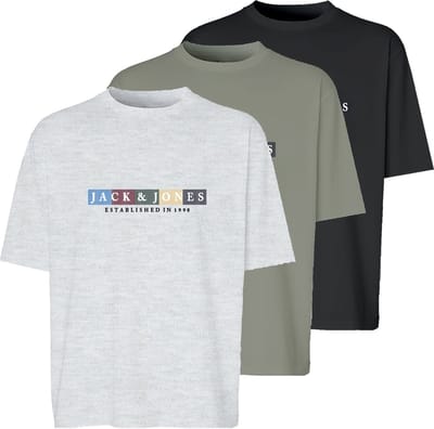 JACK&JONES ORIGINALS - JORNANTUCKET BRANDING TEE SS FST 3PK MP Heren T-shirt