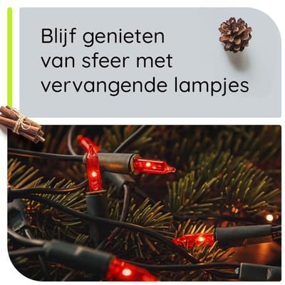 OE Lightning Reserve Kerstlampje - Groene Insteek Fitting - 2.5V/0.425W - Rood Licht