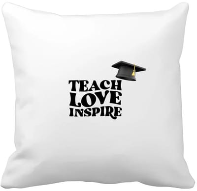 Akyol - teach love inspire Kussen hoes - Docent - leraar/lerares - hogeschool - universiteit - verjaardag - cadeautje voor docent - docent artikelen - kado - geschenk - collega's - 40 bij 40 cm