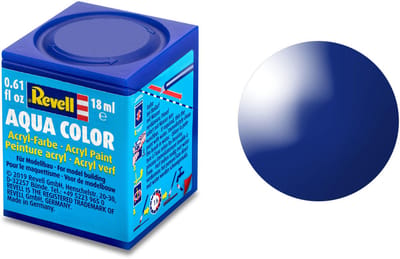 Revell Hobbyverf Acrylverf - Aqua #51 Ultramarine Blue - Gloss - RAL5002 - Acryl - Verf potje - 18 ml