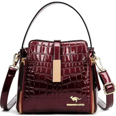 Nieuwe Zomer Krokodillenpatroon Tas voor Vrouwen van Middelbare Leeftijd Koreaanse Versie Schoudertas Crossbodytas Trendy en Sfeervolle Handtas Moedertas brown